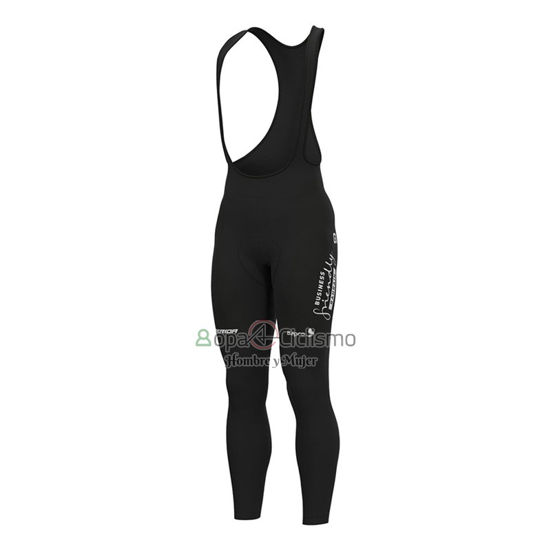 Bahrain Victorious Ropa Ciclismo Culotte Largo 2023 Mangas Largas Rojo Negro